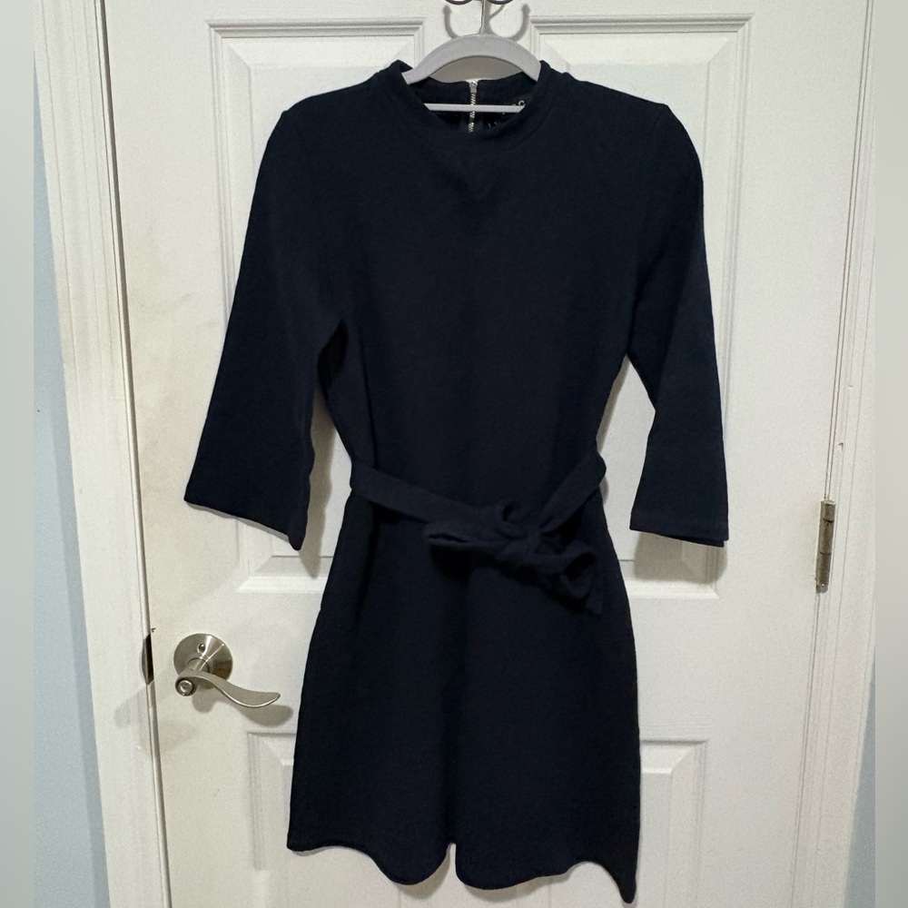 A.P.C. Navy Belted Dress